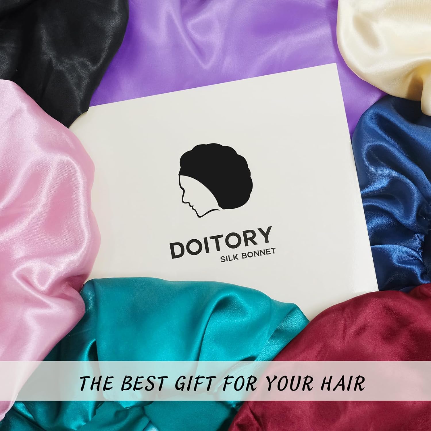 Satin Silk Bonnet for Sleeping, Double Layer Silk Sleep Cap for Men & Women, Soft Satin Lined Bonnet for Curly Hair - Image 7