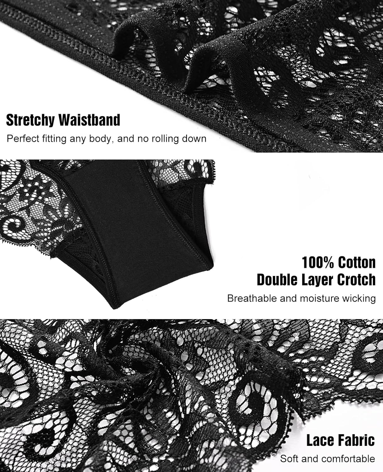 Sunm Boutique Sexy Underwear for Women, Cheeky Lace Women's Panties, Breathable Bikini for Ladies - Image 5