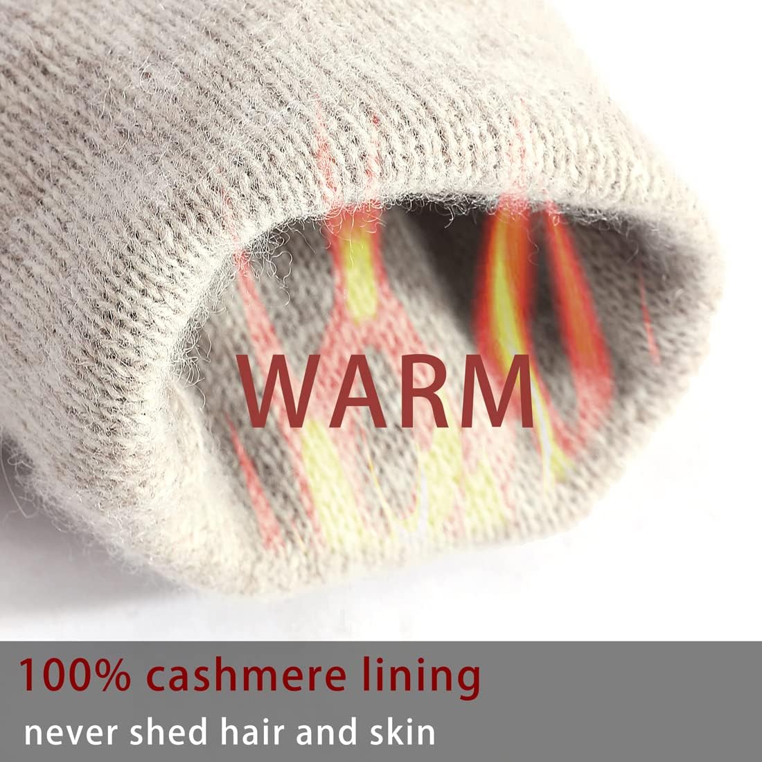 Harssidanzar Womens Winter Warm Cashmere Lining Touchscreen Texting Warm Driving Lambskin Leather Gloves GL017 - Image 7