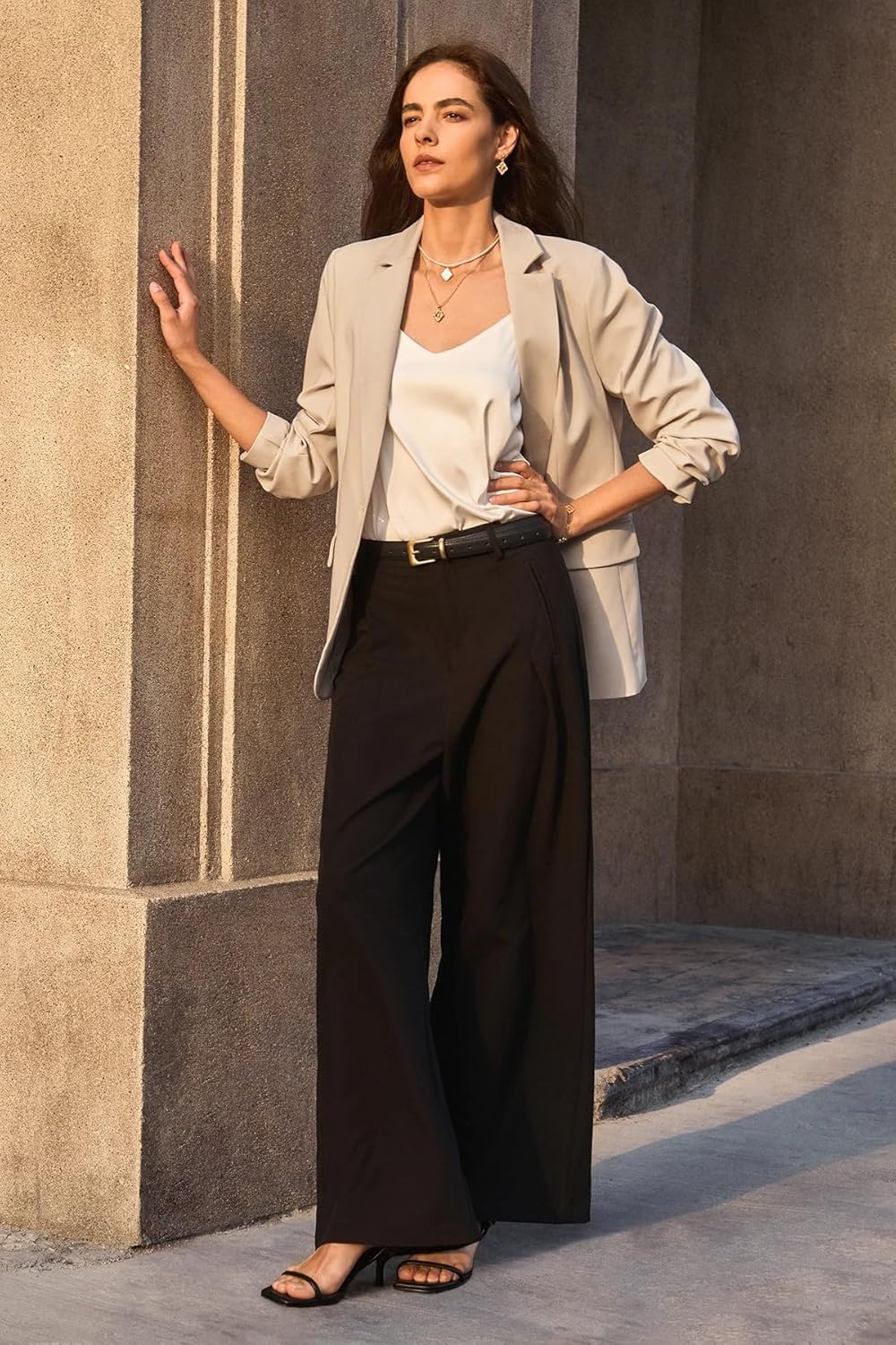 Cicy Bell Womens Casual Blazers Open Front Long Sleeve Work Office Suit Jackets Blazer - Image 5