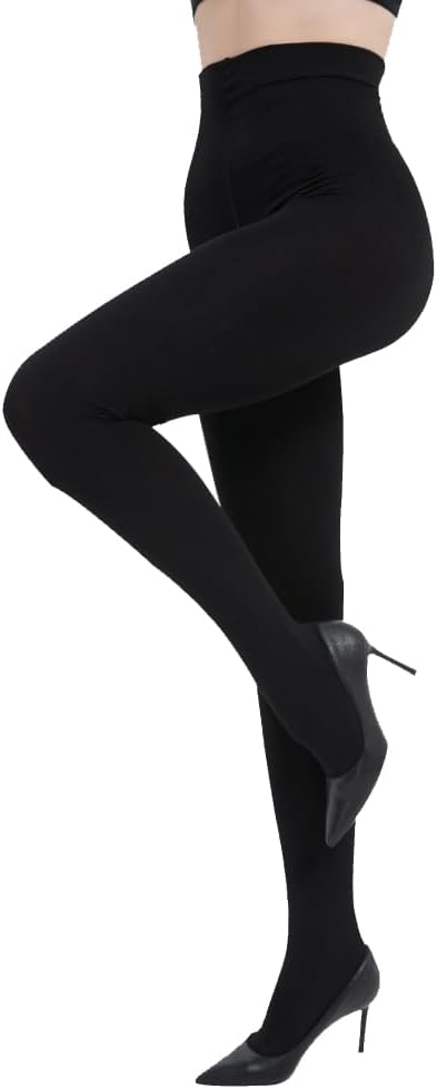 oeat Women's Opaque Fleece Lined Tights - Winter Thermal Tights with Control Top - Image 7