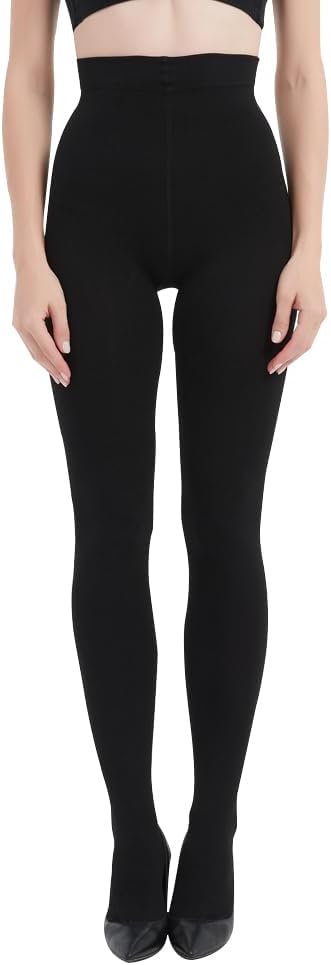 oeat Women's Opaque Fleece Lined Tights - Winter Thermal Tights with Control Top - Image 3
