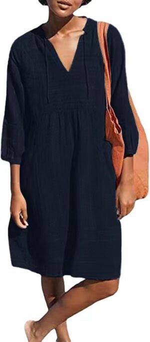 Lafural Womens V Neck Cotton Casual...