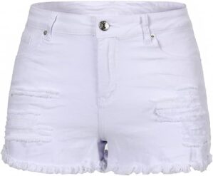 THUNDER STAR Women Mid Rise Ripped ...
