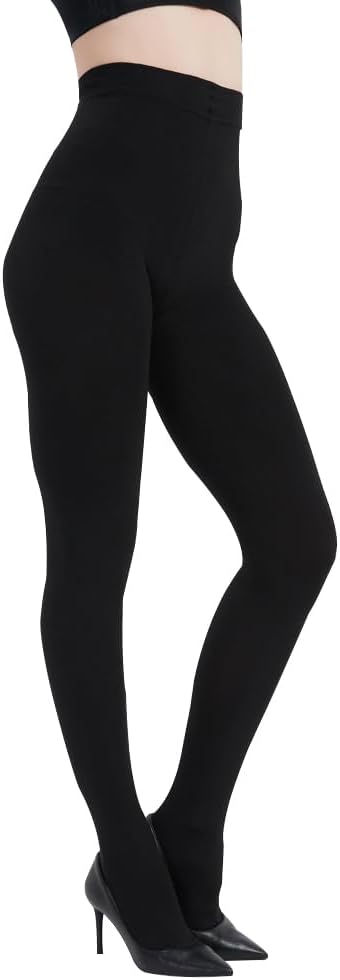 oeat Women's Opaque Fleece Lined Tights - Winter Thermal Tights with Control Top