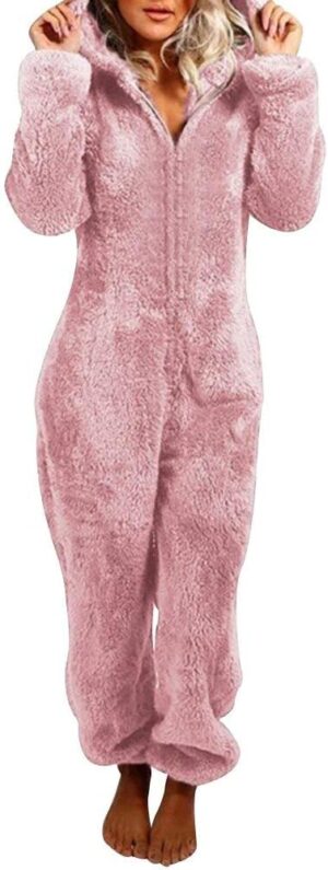 Womens Fleece Onesies Pajamas Jumps...
