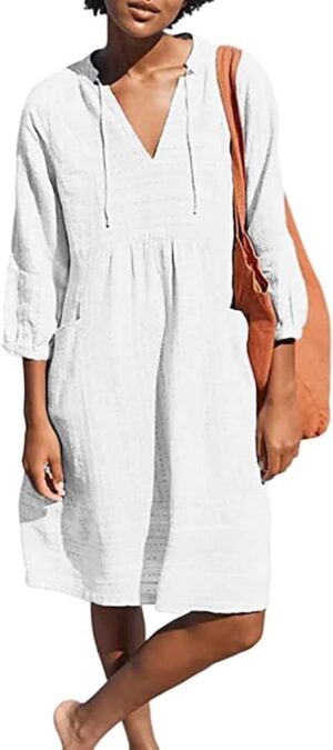Lafural Womens V Neck Cotton Casual...