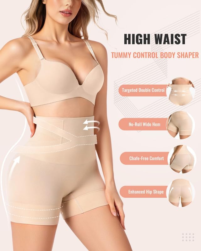 Shapewear Tummy Control for Women High Waist Body Shaper Thigh Slimmer Butt Lifter Shapewear Shorts Under Dress - Image 2