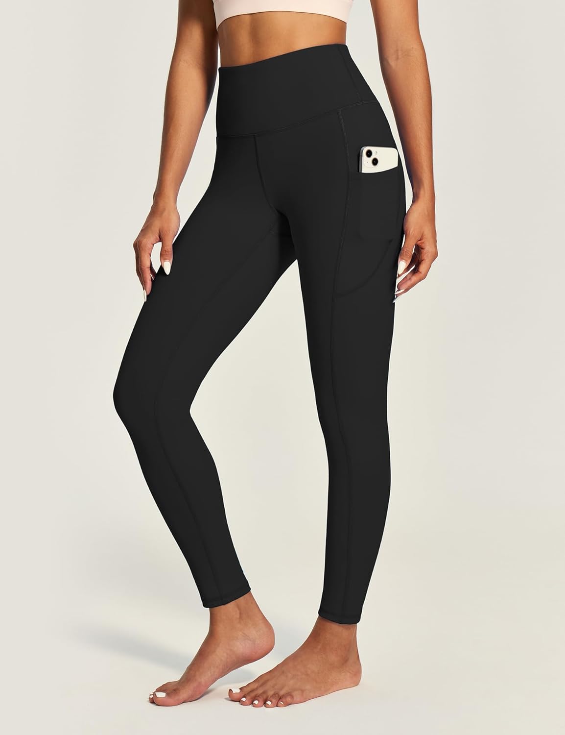 IUGA High Waist Yoga Pants with Pockets, Leggings for Women Tummy Control, Workout Leggings for Women 4 Way Stretch - Image 2