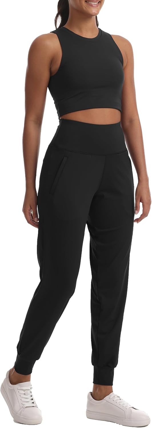 Women's Joggers with Pockets Lightweight - High Waisted Athletic Leggings Tapered Pants for Workout Yoga Running Gym - Image 7