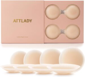 ATTLADY Nipple Covers No Show 4 Pai...