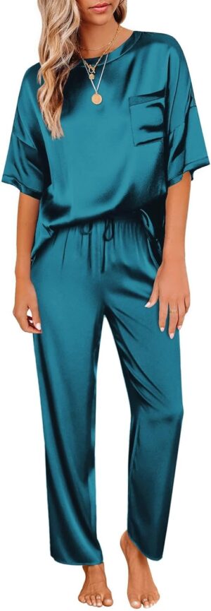 Ekouaer Womens Satin Silky Pajama S...