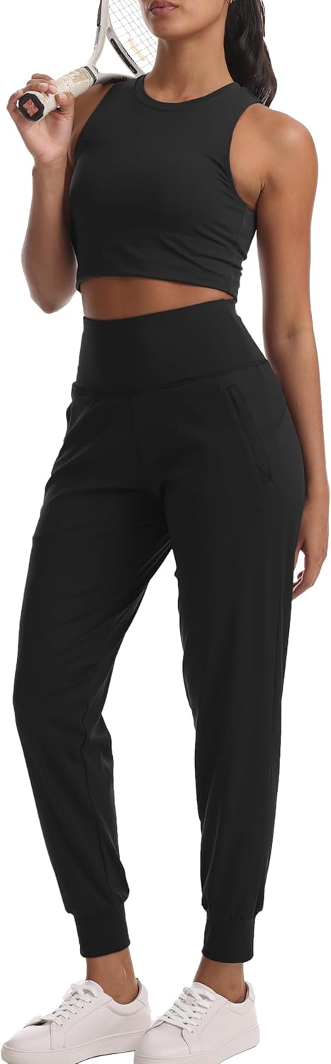Women's Joggers with Pockets Lightweight - High Waisted Athletic Leggings Tapered Pants for Workout Yoga Running Gym - Image 6