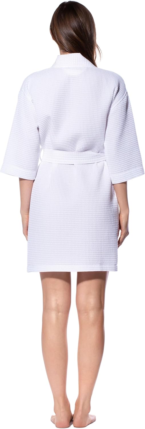 Turquaz Lightweight Short Robes For Women Waffle Kimono Bathrobe - Soft, Fast-Drying, Long-Lasting Cotton Blend - Image 4