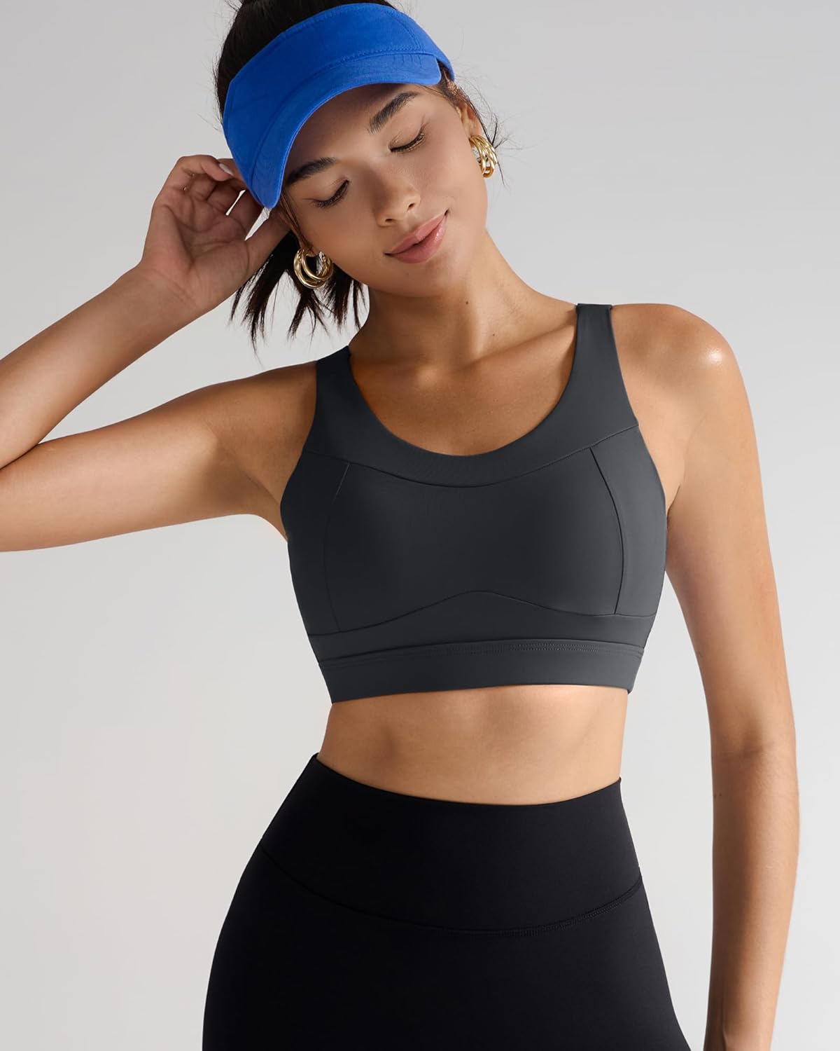 RUNNING GIRL High Impact Sports Bras for Women,Racerback Running Bra Workout Crop Tank Tops Longline Sports Bra Push up - Image 6