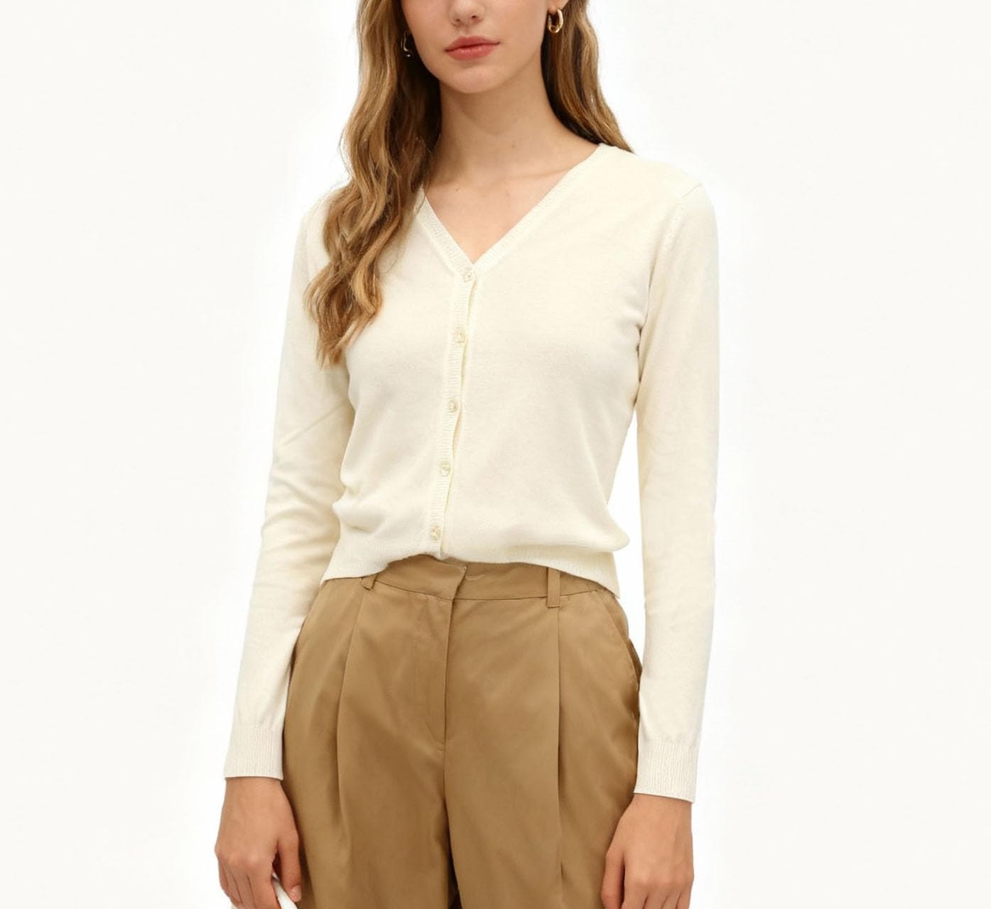 LEO'S VASE Cardigan Sweaters for Women - Lightweight Cardigan, Button Up Sweaters for Women, Soft Breathable Knit - Image 2