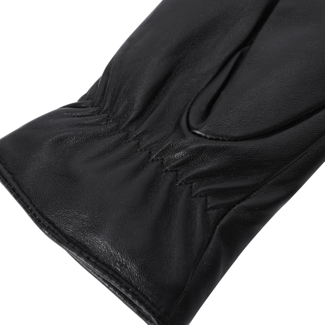 Harssidanzar Womens Winter Warm Cashmere Lining Touchscreen Texting Warm Driving Lambskin Leather Gloves GL017 - Image 7