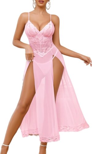 Avidlove Women Lingerie Dress Long ...