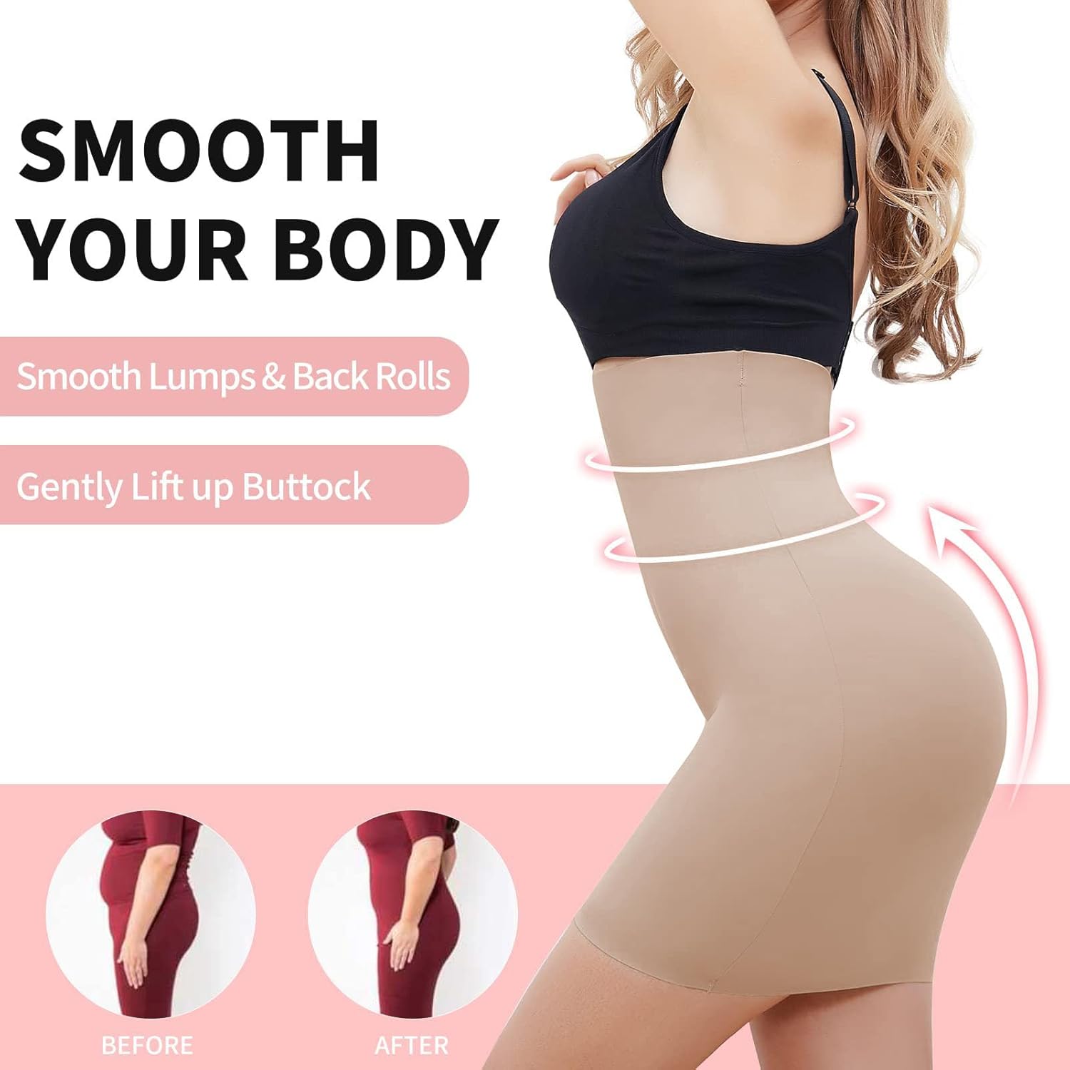 JOYSHAPER Shapewear Dress Slip for Under Dresses Half Slip Tummy Control Slimming Silky Slip Body Shaper - Image 2