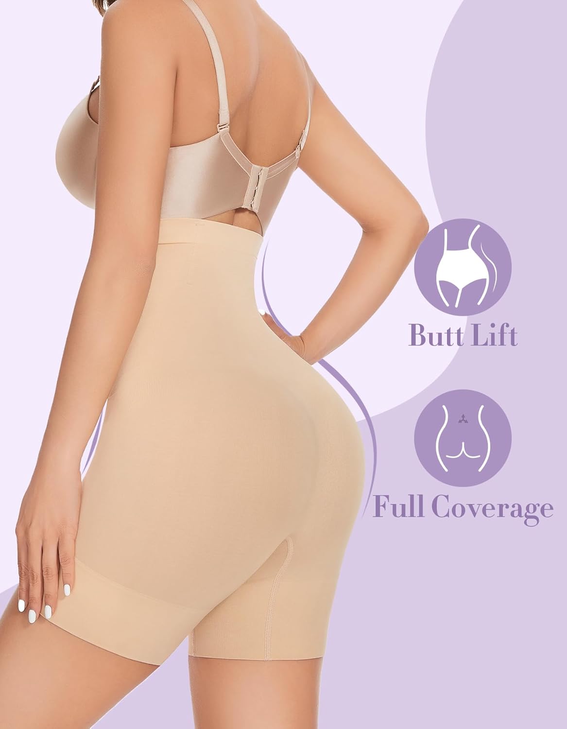 YADIFEN Tummy Control Shapewear Shorts Women Thigh Slimmer High Waisted Shapewear Women Girdles Shorts Shapewear Under Dress - Image 2