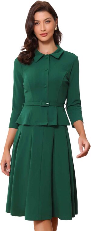 Allegra K Business Skirt Suit Sets ...