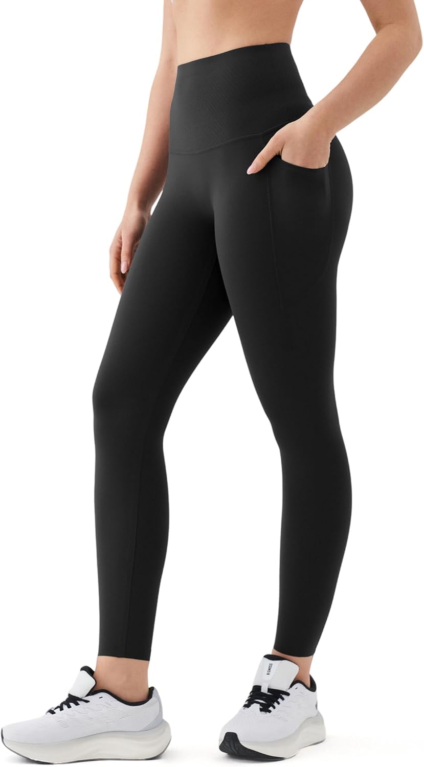 K-Swiss Workout Leggings for Women - No Front Seam High Waist Stretchy Soft Yoga Pants Gym Casual