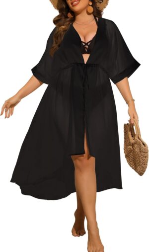 SWOMOG Women Cover Ups Plus Size Sw...
