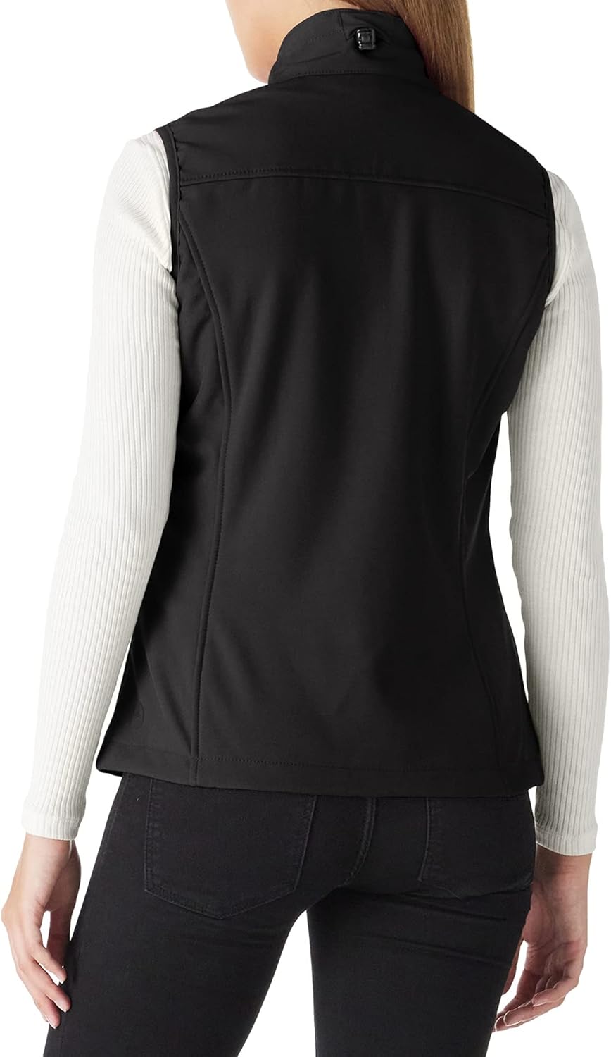 Outdoor Ventures Women's Lightweight Softshell Vest Windproof Fleece Lined Zip Up Sleeveless Jacket for Running Hiking Golf - Image 2