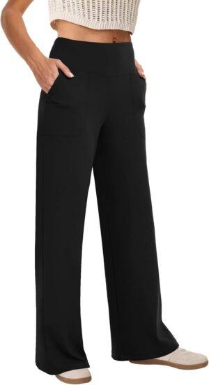 COPYLEAF Wide Leg Pants Woman High ...