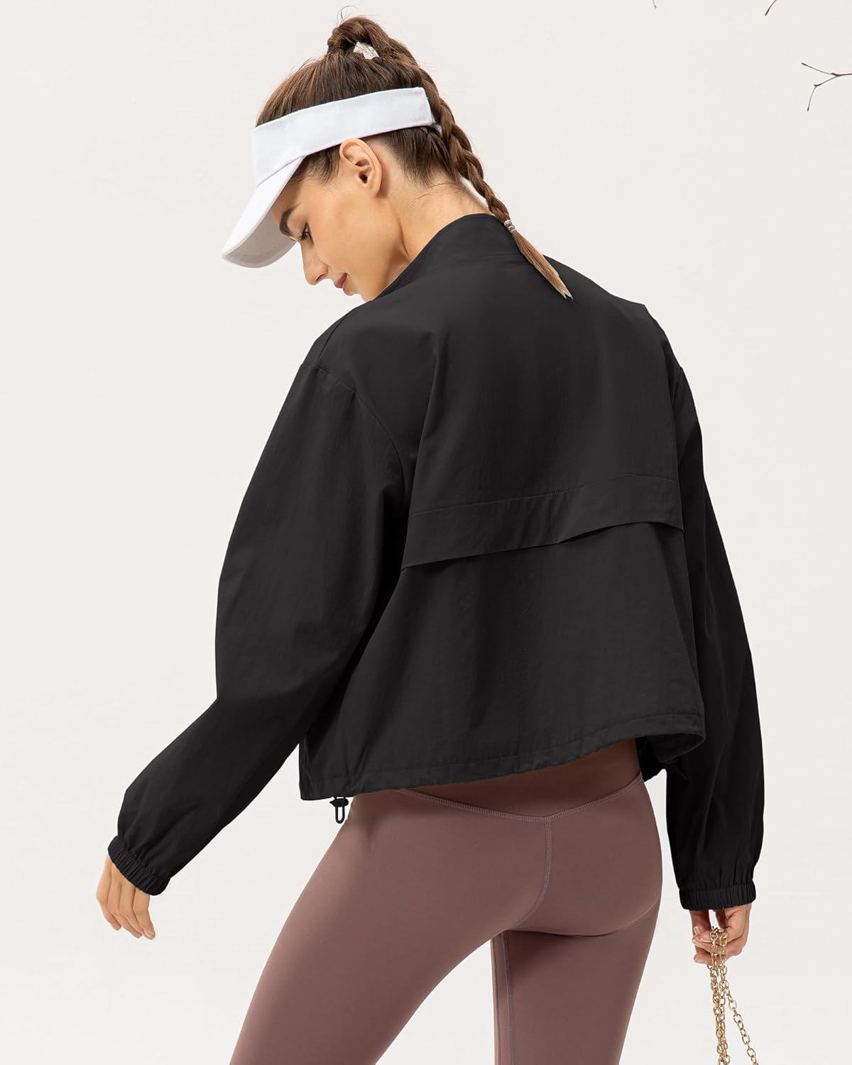 Gacaky Women's Lightweight Athletic Jacket Sun Protection Full Zip Long Sleeve Shirts Workout Track Jackets with Pocket - Image 2