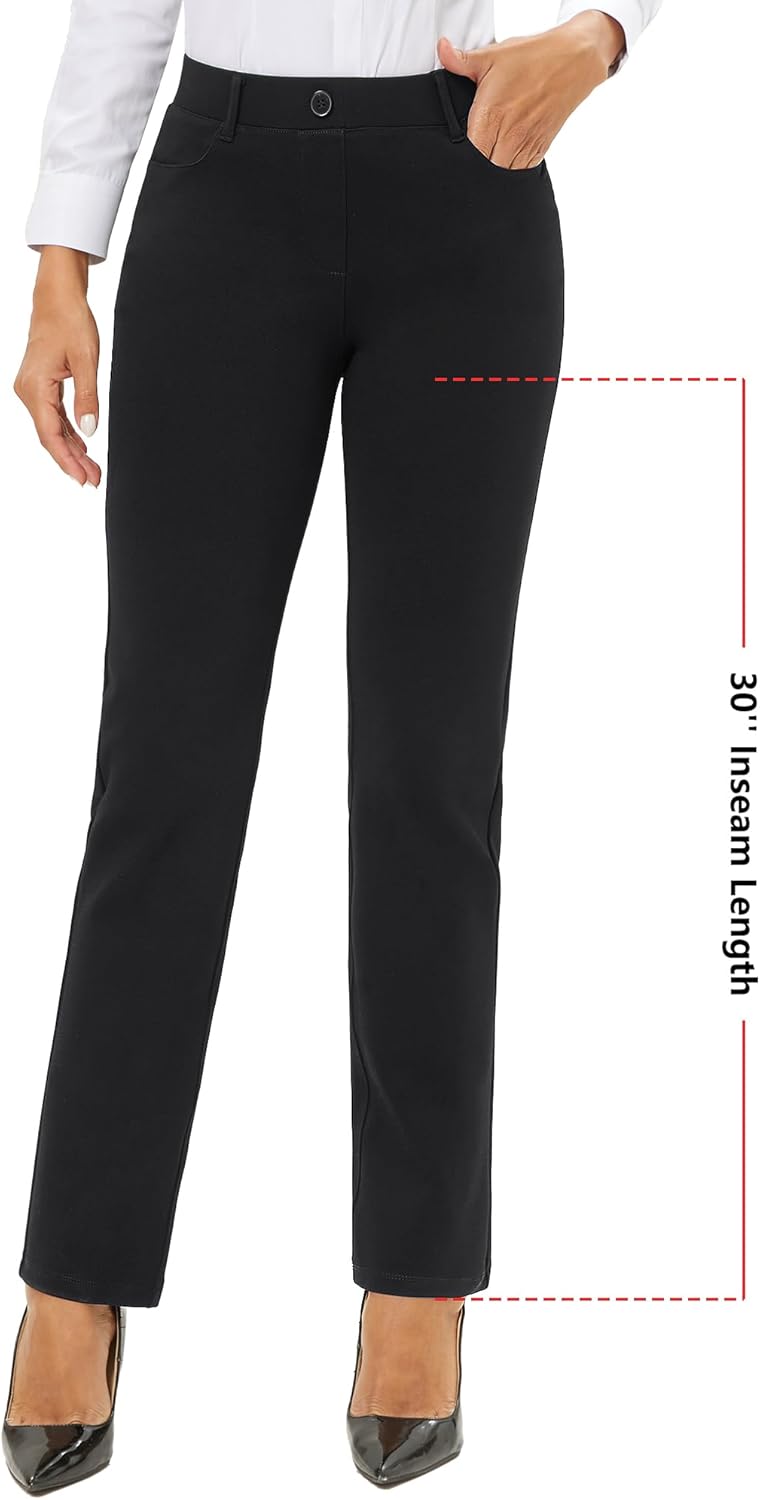 Stelle Women's Straight Leg Business Casual Dress Pants - Image 7