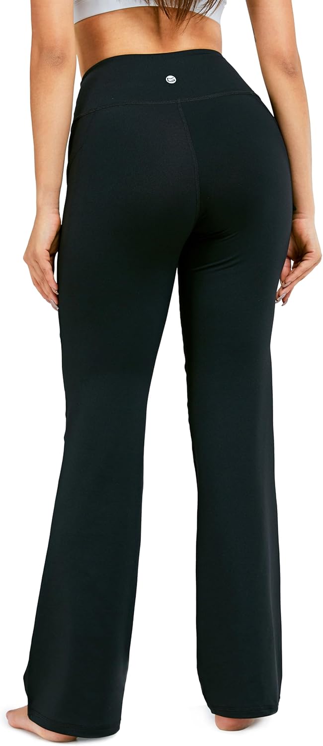 28"/30"/32"/34" Inseam Women's Bootcut Yoga Pants Long Bootleg High-Waisted Flare Pants with Pockets - Image 3