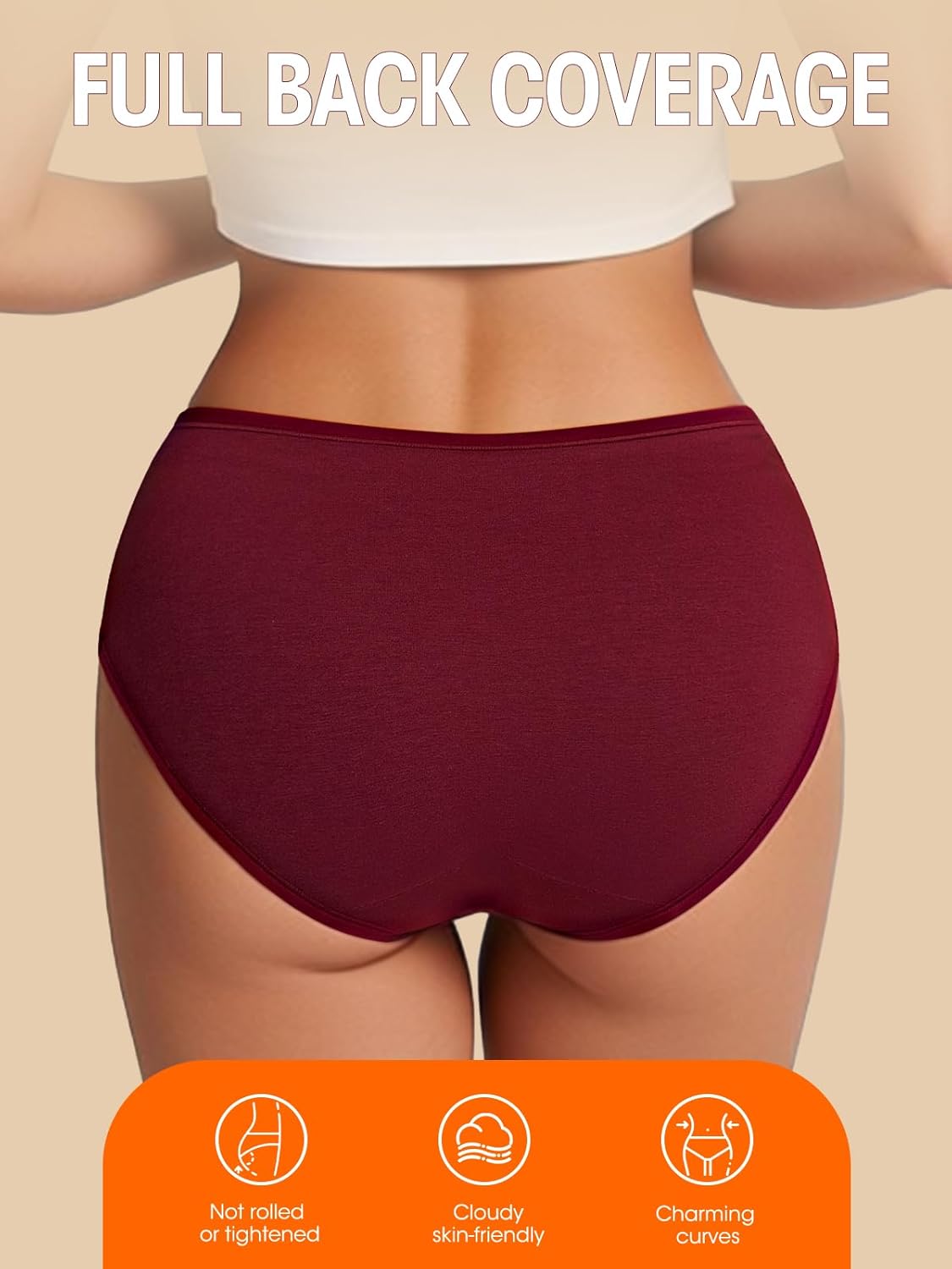 Cotton Hipster Panties Women: 6-Pack Soft Full Coverage Mid Rise Underwear for Everyday Comfort - Image 4