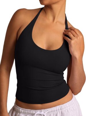 REORIA Women’s Tie Halter Top...