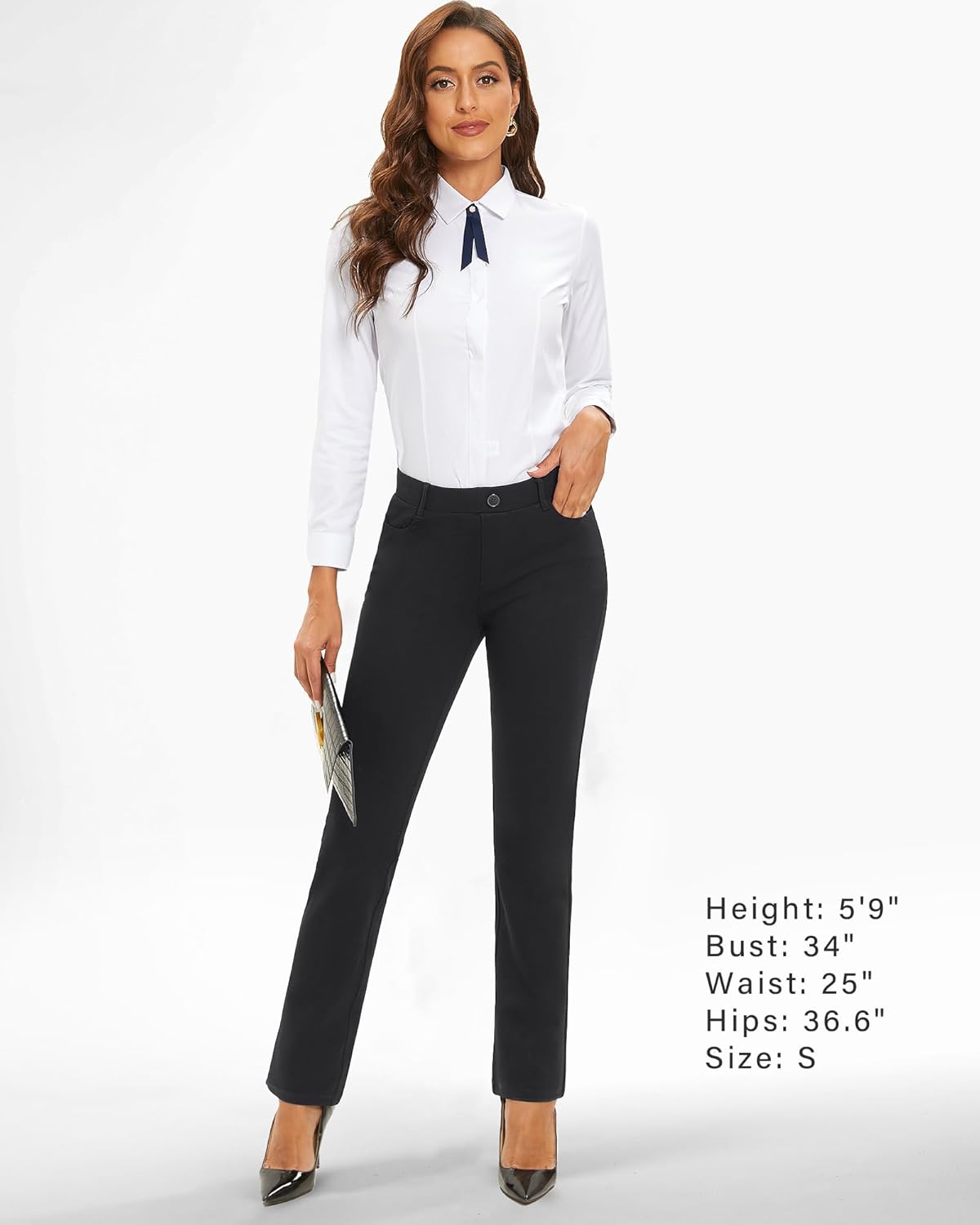 Stelle Women's Straight Leg Business Casual Dress Pants - Image 6