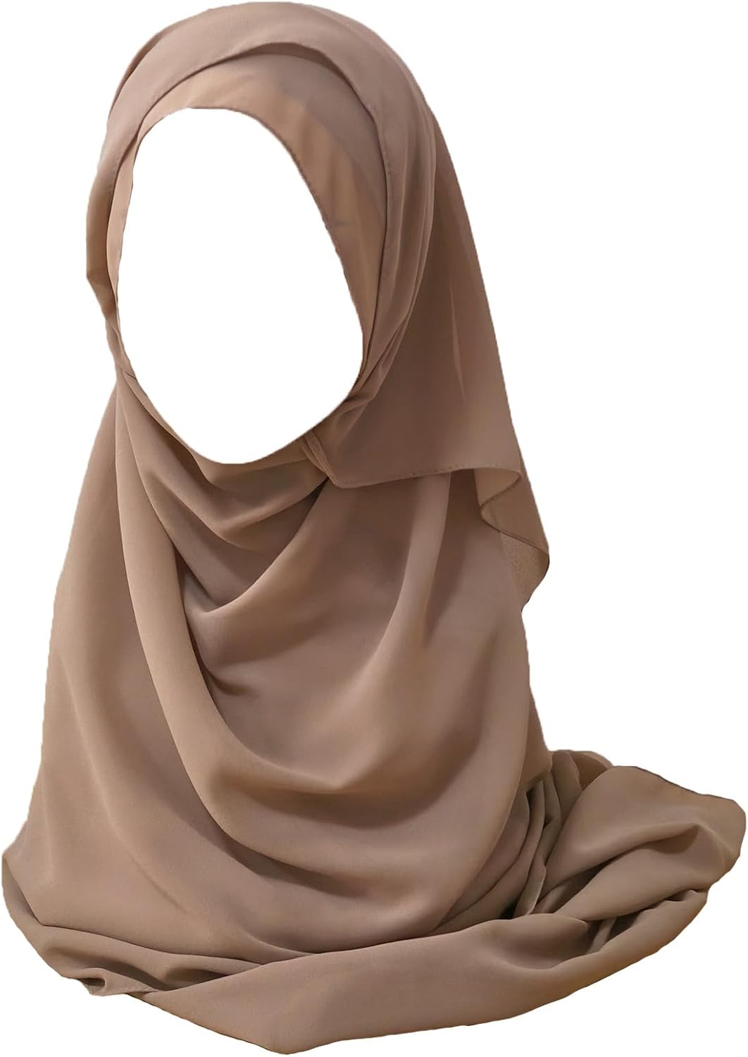 Instant Chiffon Hijab Set 3-in-1 Hijabs Scarf with Built-in Magnets and Undercap Head Wraps with Modal Cap - Image 5