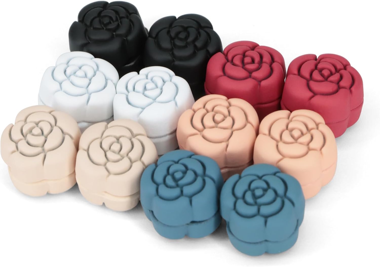 12 Pairs Hijab Magnets Strong Hijab Pins for Women Pinless Magnetic Clothing Clips for Scarf Veil Shirts Dress Muslim Islamic Gifts for Women - Rose