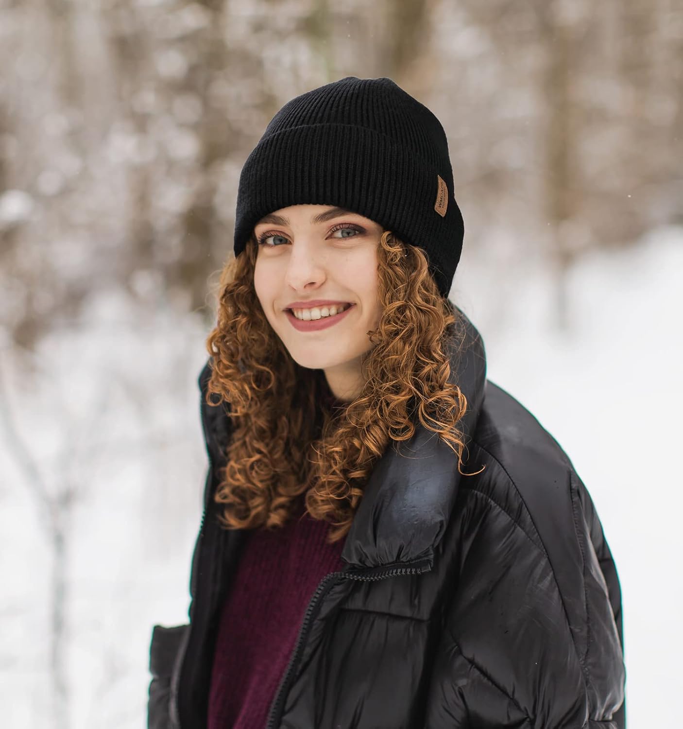 Wmcaps Winter Beanie for Men Women, Fleece Lined Beanie Soft Warm Knit Hat Ski Stocking Cuffed Cap - Image 4