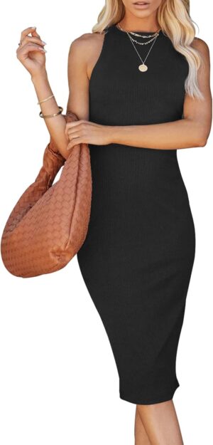 PRETTYGARDEN Women Bodycon Midi Dre...