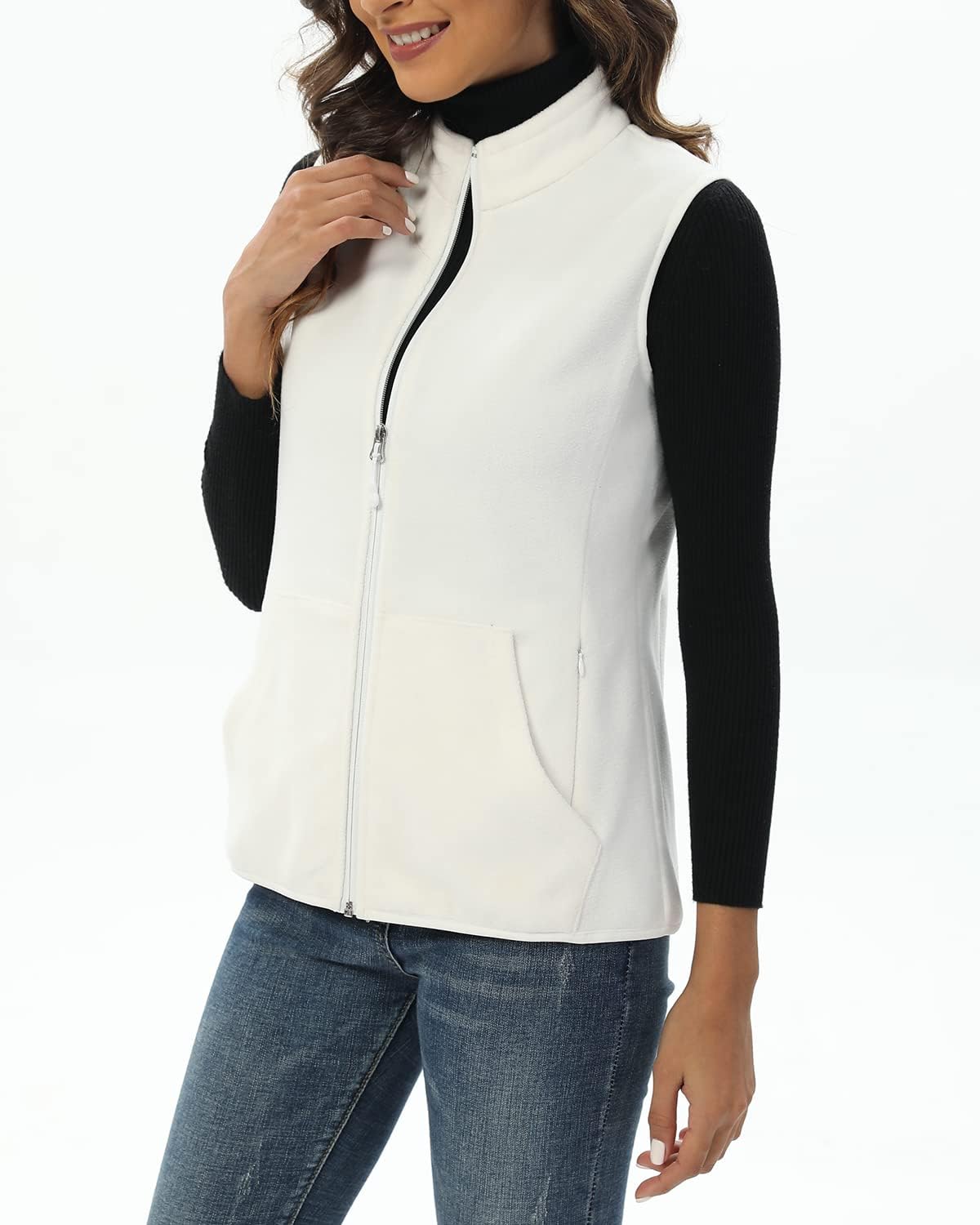 Xeoxarel Women's Fleece Vest with 6 Pockets (XS-2XL) - Image 3