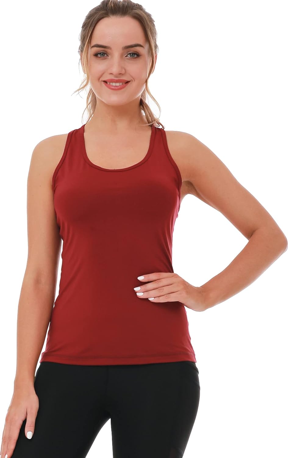 6 or 5 Pack Workout Tank Tops for Women, Athletic Racerback Sports Tank Tops, Compression Sleeveless Dry Fit Shirts - Image 2
