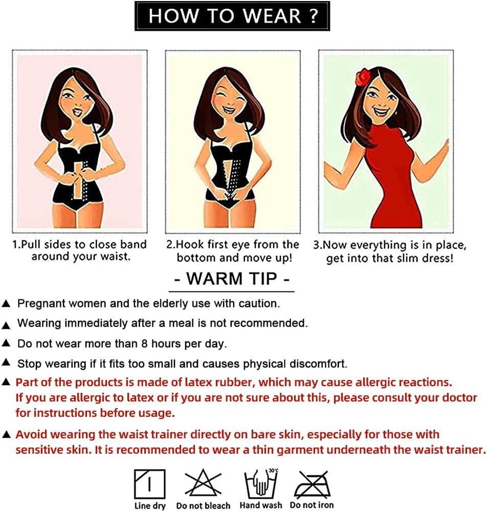 YIANNA Women's Underbust Latex Sport Girdle Waist Trainer Corsets Hourglass Body Shaper - Image 5