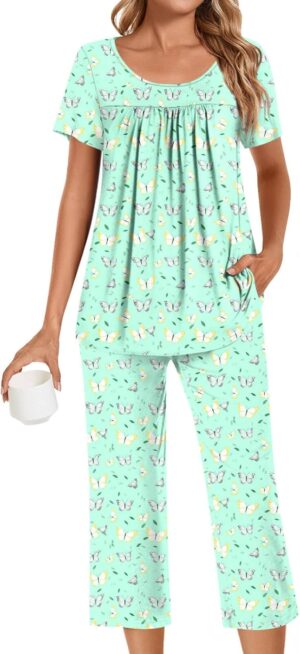POPYOUNG Womens Pajama Sets Summer ...