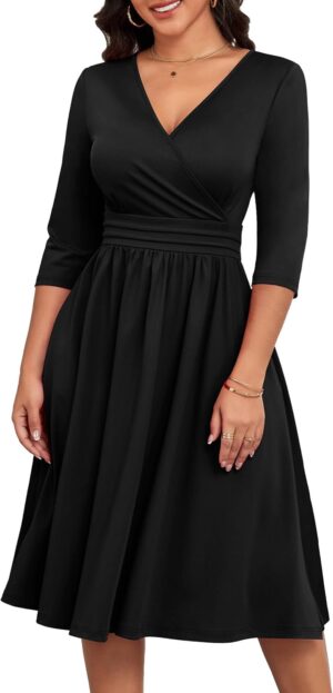 Nmoder Casual Wrap Dresses for Wome...