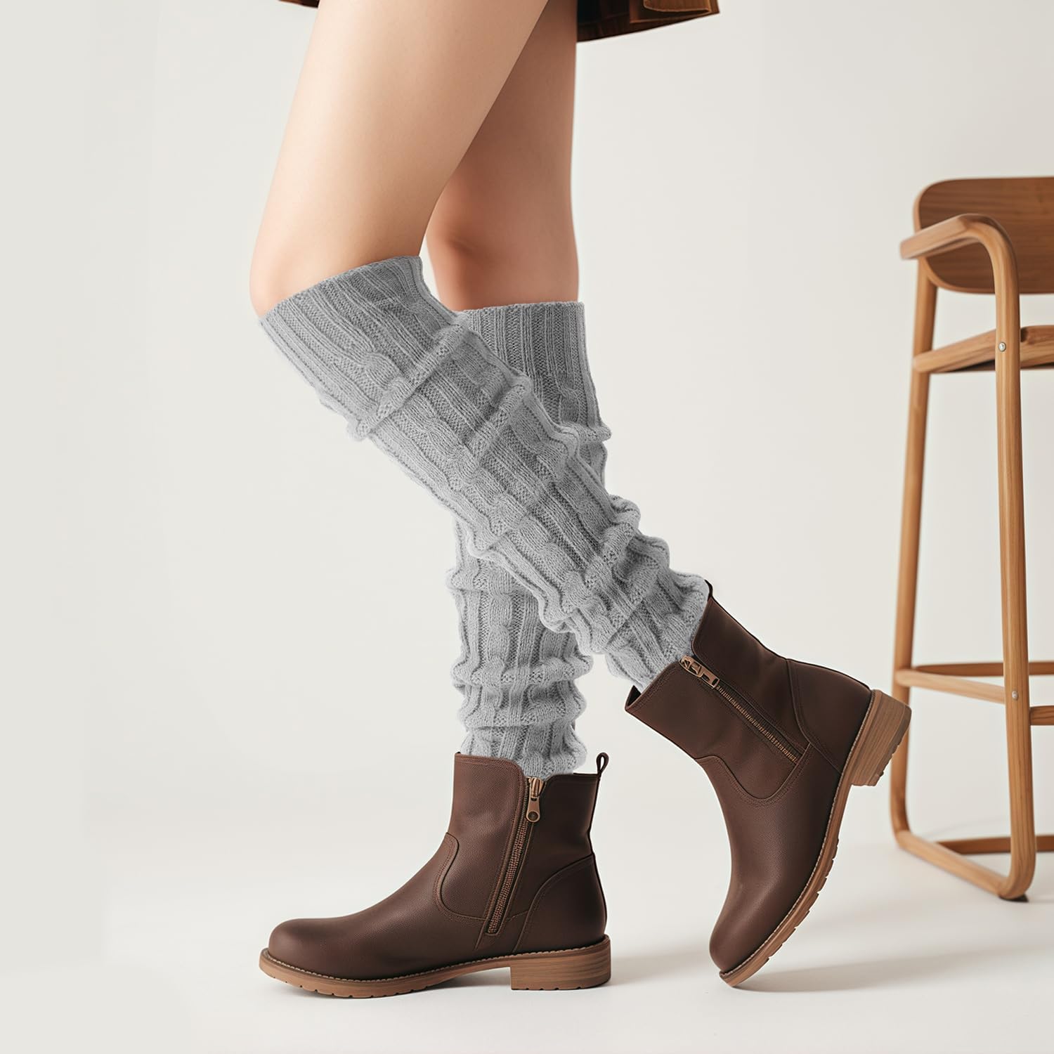 Pleneal Leg Warmers for Women - 1/2/3 Pairs Fashion Cable Knit Warm Leg Warmers 80s Accessories for Party Sports Yoga - Image 6