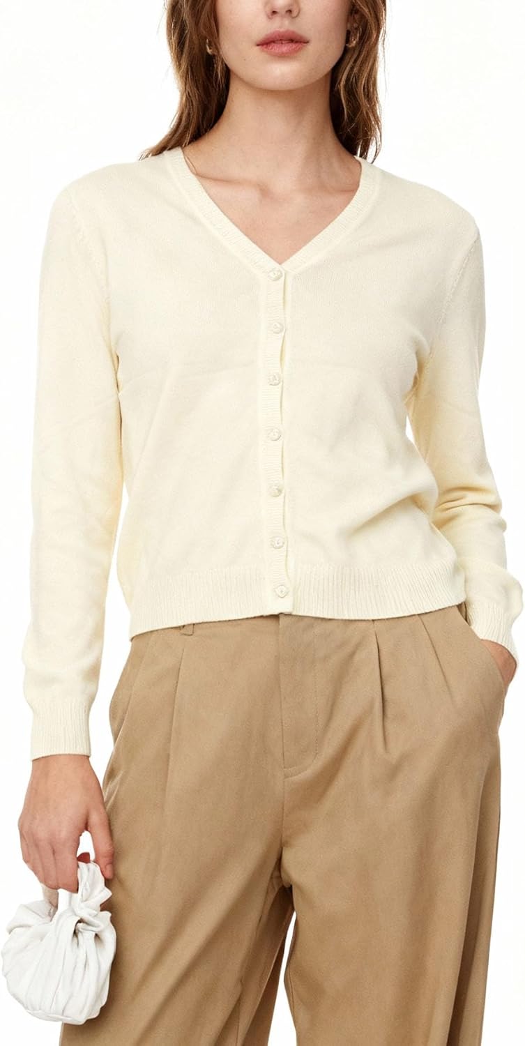 LEO'S VASE Cardigan Sweaters for Women - Lightweight Cardigan, Button Up Sweaters for Women, Soft Breathable Knit