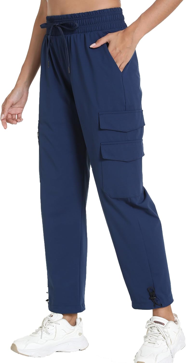 Quick Dry Women's Cargo Pants with Pockets Lightweight Hiking Joggers for Workout Athletic Casual Outdoor Camping - Image 4