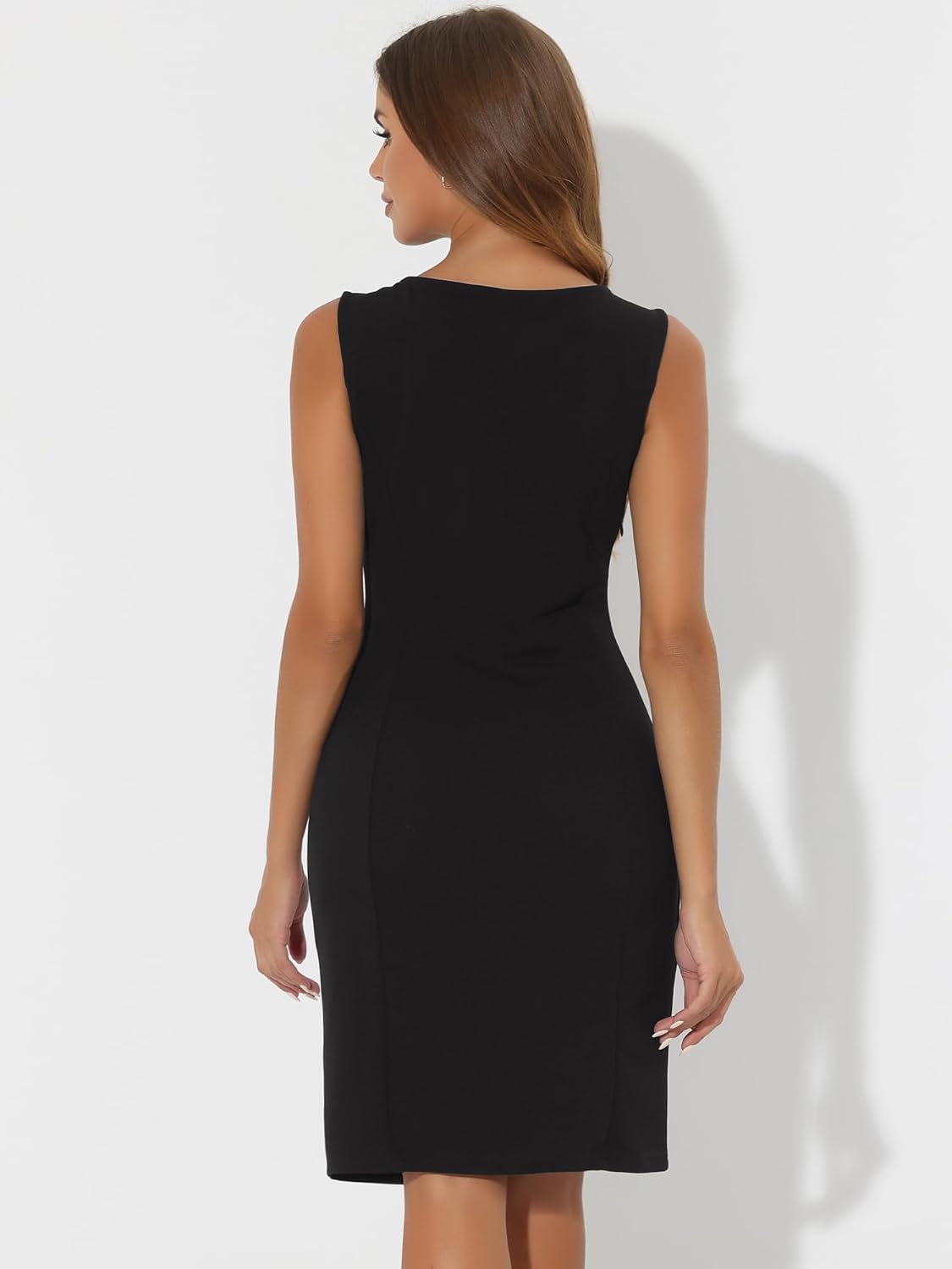 Allegra K Women's Work Sheath Dress Sleeveless Business Office Pencil Dresss - Image 4