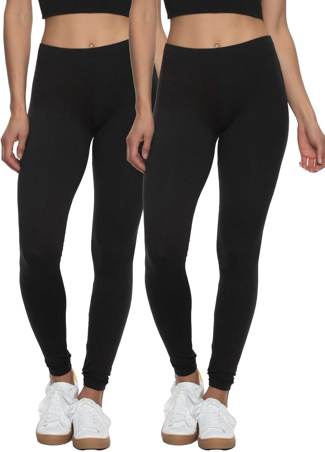 Felina Velvety Super Soft Lightweight Leggings 2 Pack - Yoga Pants, Workout Clothes