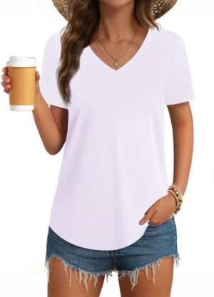 GKBK Womens T Shirts V Neck Short S...